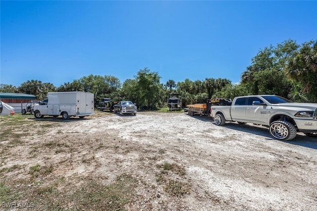 view of parking / parking lot