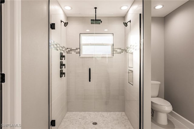 27260 Porto Nacional Dr, Punta Gorda, FL 33983 - full bathroom with toilet, a stall shower, and baseboards