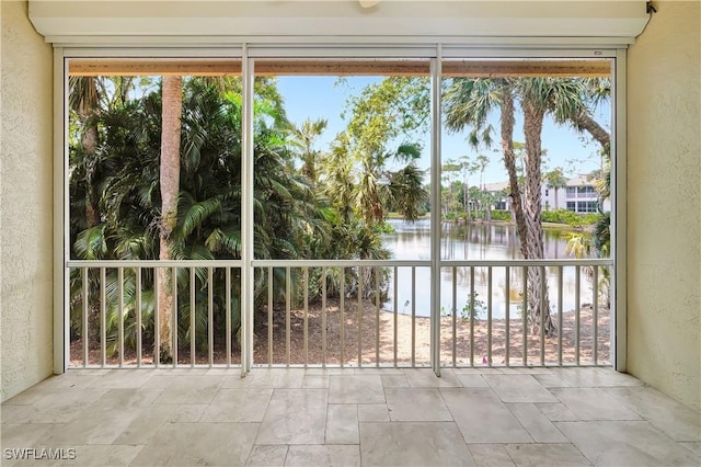 27231 Lakeway Ct, Bonita Springs, FL 34134 - unfurnished sunroom with a water view