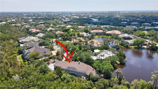 27231 Lakeway Ct, Bonita Springs, FL 34134 - bird's eye view with a residential view and a water view