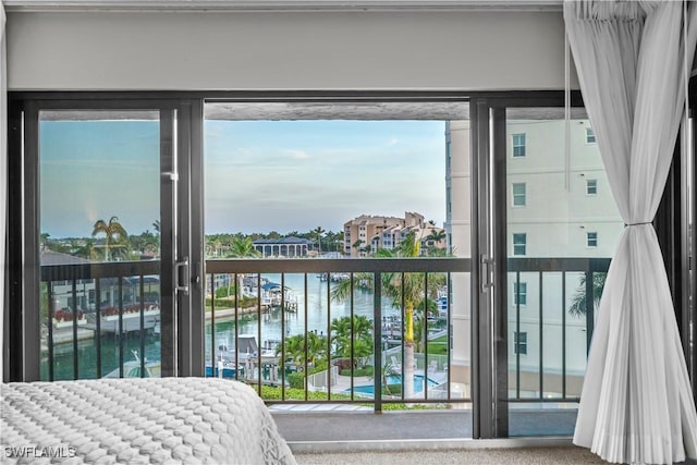 845 Collier Ct Unit 503, Marco Island, FL 34145 - bedroom with a water view
