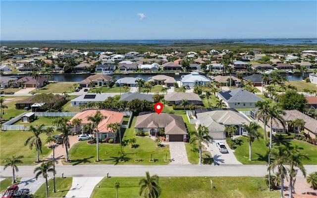 2714 SW 28th Ave, Cape Coral, FL 33914 - aerial view featuring a residential view and a water view