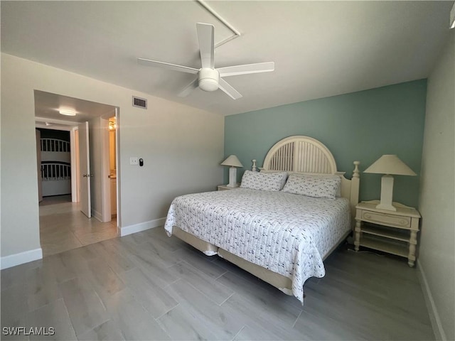 6672 Estero Blvd Unit A606, Fort Myers Beach, FL 33931 - bedroom featuring baseboards and ceiling fan