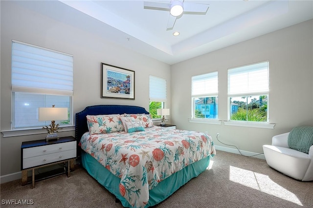 6561 Dominica Dr Unit 8-201, Naples, FL 34113 - bedroom featuring carpet, ceiling fan, recessed lighting, and baseboards