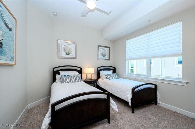 6561 Dominica Dr Unit 8-201, Naples, FL 34113 - carpeted bedroom featuring a ceiling fan and baseboards