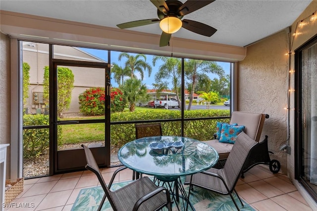 9623 Eaton Gardens Ln Unit 105, Fort Myers, FL 33919 - sunroom with a ceiling fan