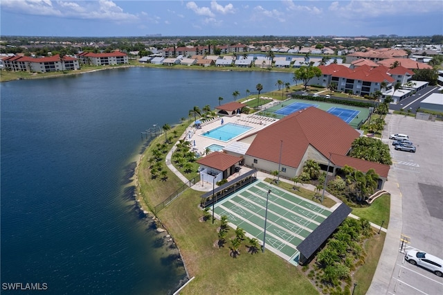 16860 Ginger Ln Unit 3049, Fort Myers, FL 33908 - aerial view of a pool and a nearby body of water