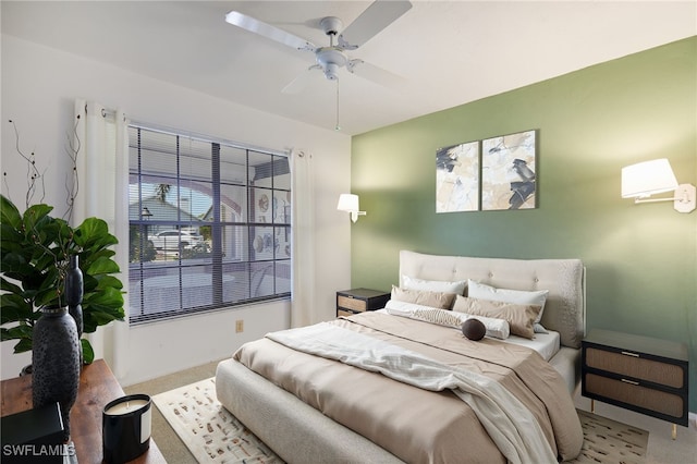 16860 Ginger Ln Unit 3049, Fort Myers, FL 33908 - carpeted bedroom featuring a ceiling fan and baseboards