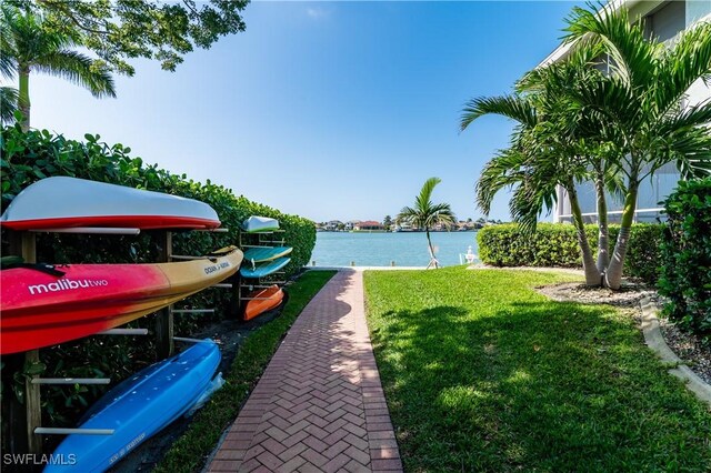 661 W Elkcam Cir Unit 911, Marco Island, FL 34145 - view of green lawn with a water view