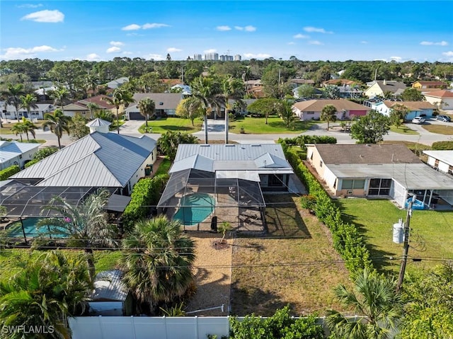 birds eye view of property featuring a residential view