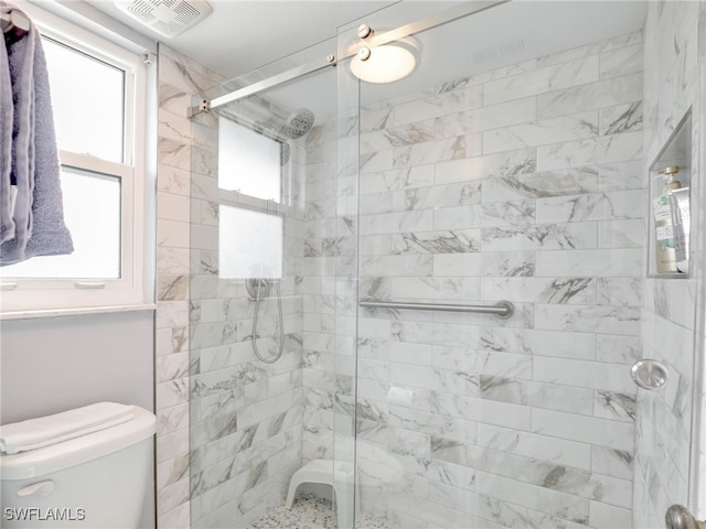 21687/689 Indian Bayou Dr, Fort Myers Beach, FL 33931 - full bath featuring a shower stall and toilet