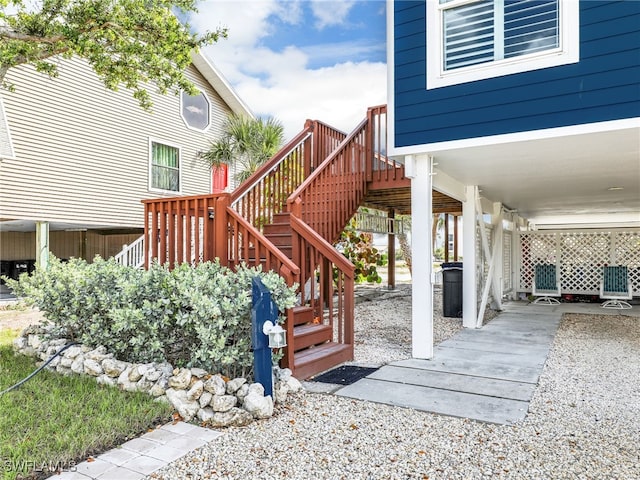 21687/689 Indian Bayou Dr, Fort Myers Beach, FL 33931 - deck with stairway