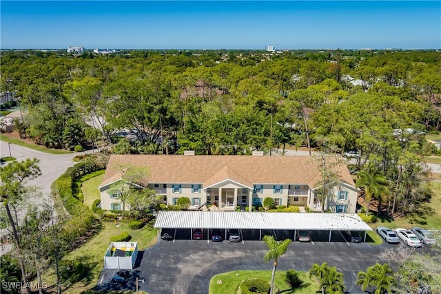 aerial view with a view of trees