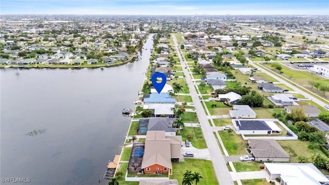 1703 SW 6th Ave, Cape Coral, FL 33991 - aerial view of residential area featuring a nearby body of water