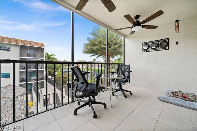 view of sunroom