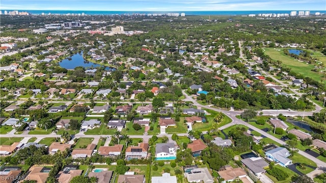 160 Coral Vine Dr, Naples, FL 34110 - bird's eye view with a water view and a residential view