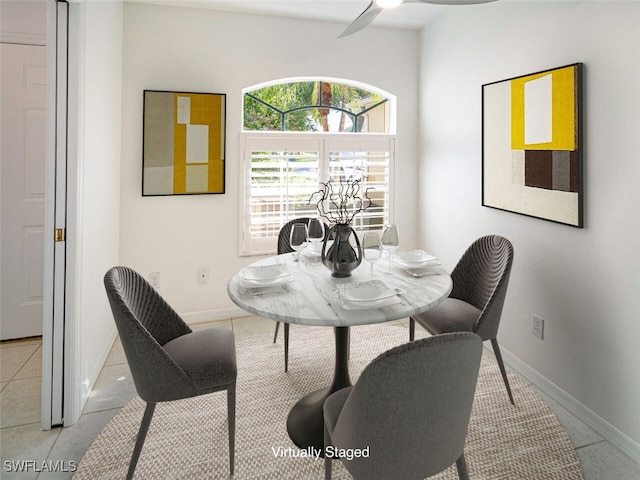 dining room featuring baseboards