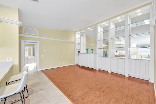 7547 Novara Ct, Naples, FL 34114 - unfurnished dining area featuring ceiling fan, baseboards, visible vents, and recessed lighting