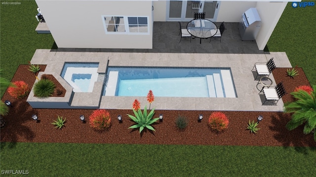 birds eye view of property