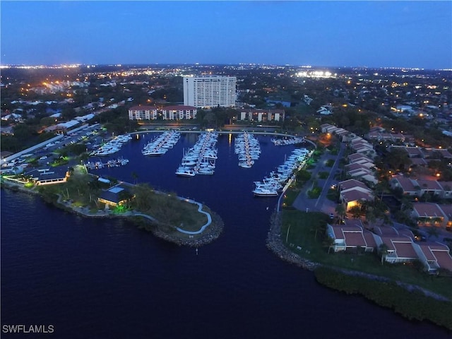 4855 Dockside Dr Unit 204, Fort Myers, FL 33919 - aerial overview of property's location with a large body of water and a marina