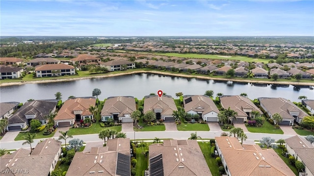 9476 Livorno Ct, Naples, FL 34119 - aerial view of residential area featuring a large body of water