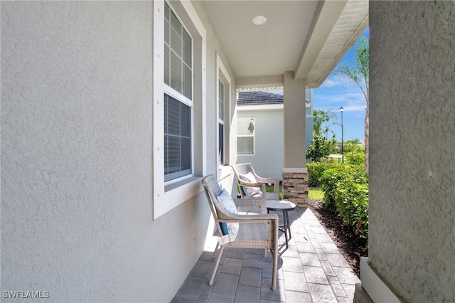view of patio / terrace featuring covered porch