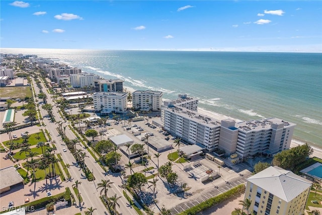 3443 Gulf Shore Blvd N Unit 403, Naples, FL 34103 - aerial view with a beach view, a water view, and a view of city