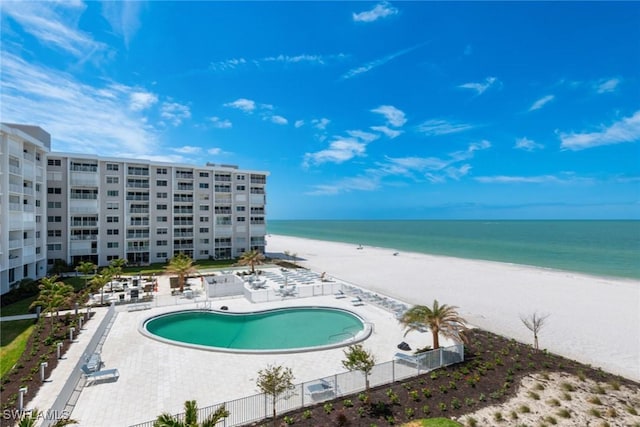 3443 Gulf Shore Blvd N Unit 403, Naples, FL 34103 - pool with a water view and a beach view