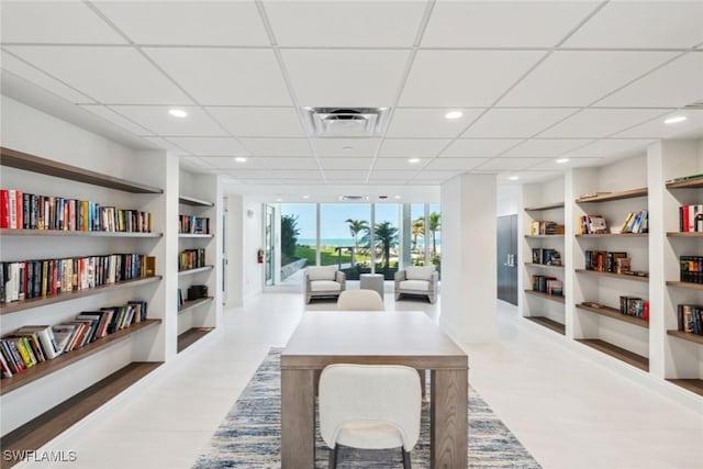 3443 Gulf Shore Blvd N Unit 403, Naples, FL 34103 - living area featuring recessed lighting, bookshelves, visible vents, and built in features