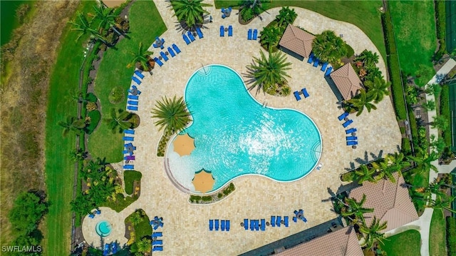 20374 Black Tree Ln, Estero, FL 33928 - bird's eye view of a pool area