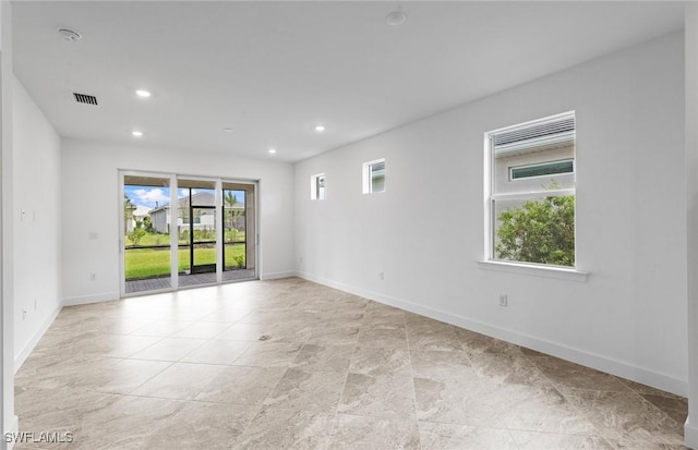 17313 Willow Tree Ln, North Fort Myers, FL 33917 - empty room featuring baseboards and recessed lighting