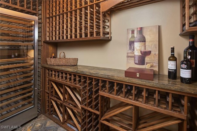 wine area featuring bar