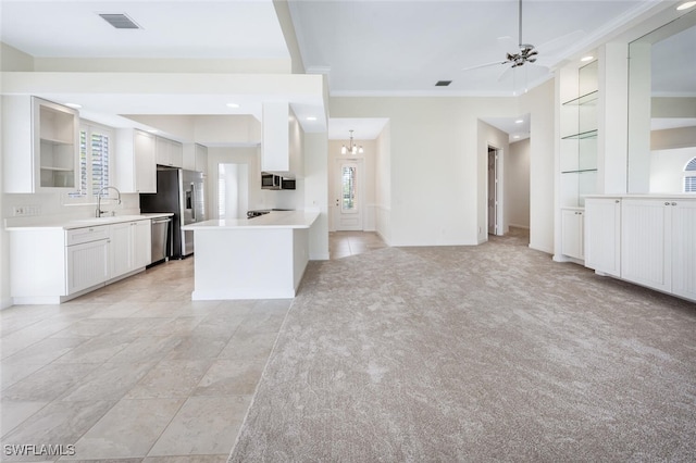 8511 Alessandria Ct, Naples, FL 34114 - kitchen featuring appliances with stainless steel finishes, a wealth of natural light, visible vents, and open floor plan