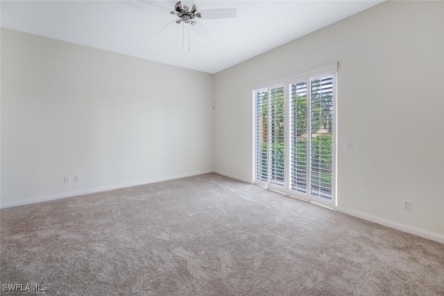 8511 Alessandria Ct, Naples, FL 34114 - spare room featuring carpet flooring, baseboards, and ceiling fan
