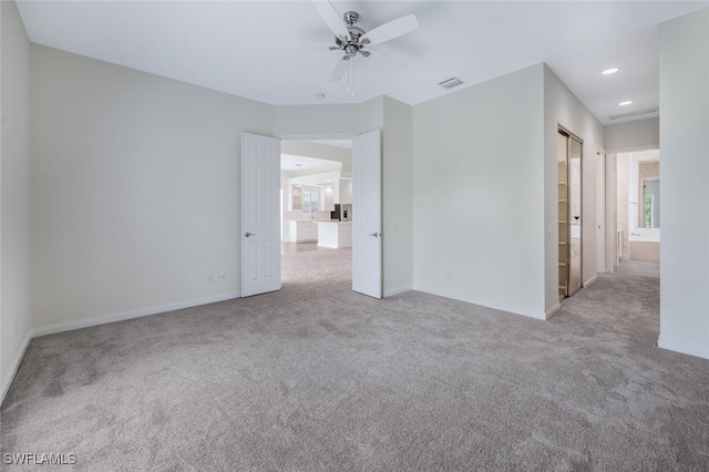 8511 Alessandria Ct, Naples, FL 34114 - unfurnished bedroom featuring baseboards, visible vents, recessed lighting, and carpet flooring