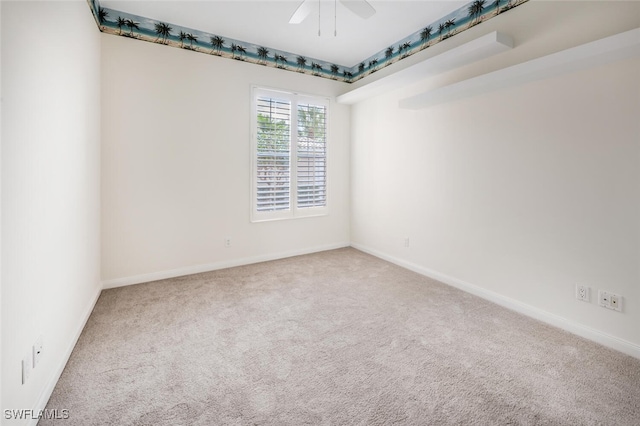 8511 Alessandria Ct, Naples, FL 34114 - empty room featuring baseboards, ceiling fan, and carpet flooring