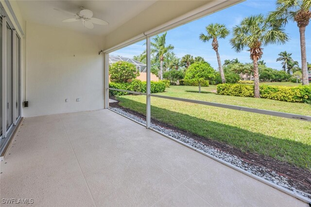 8511 Alessandria Ct, Naples, FL 34114 - unfurnished sunroom with a ceiling fan