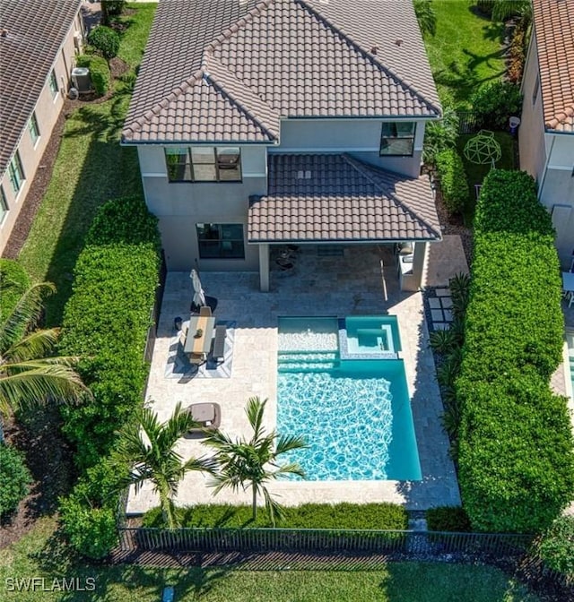 birds eye view of property
