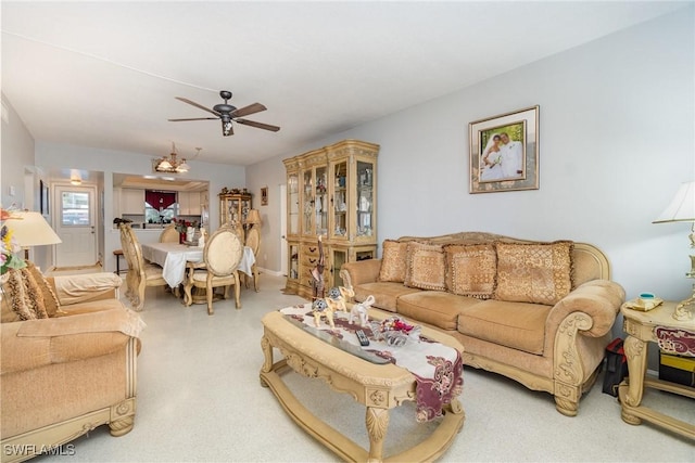 402 SE 42nd Ter Unit D 5, Cape Coral, FL 33904 - living area featuring ceiling fan