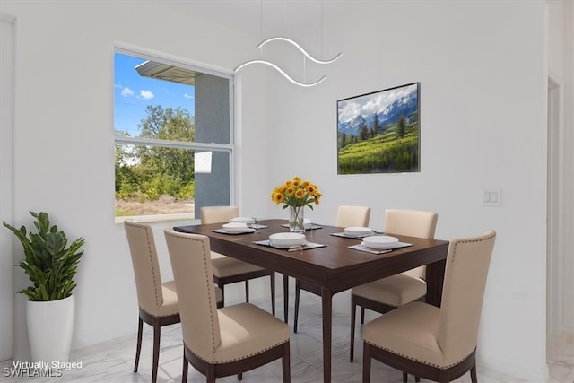 1508 Hibiscus Ave, Lehigh Acres, FL 33972 - dining room with marble finish floor