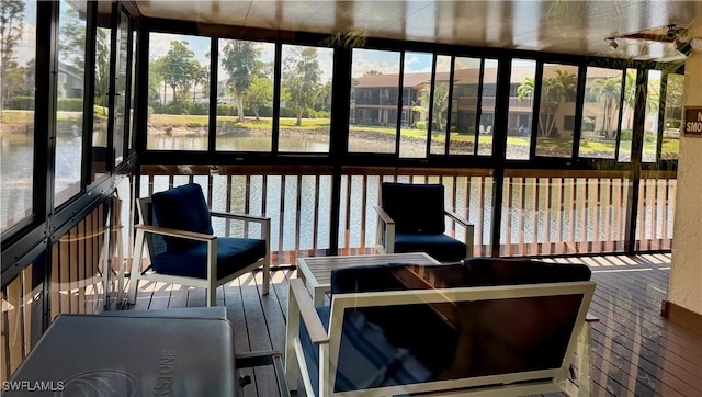 17304 Timber Oak Ln, Fort Myers, FL 33908 - sunroom / solarium with a water view and a wealth of natural light