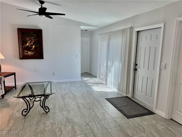 17304 Timber Oak Ln, Fort Myers, FL 33908 - foyer entrance featuring baseboards and ceiling fan