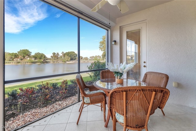 14561 Bellino Ter Unit 101, Bonita Springs, FL 34135 - sunroom featuring a water view