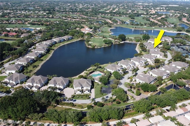 14561 Bellino Ter Unit 101, Bonita Springs, FL 34135 - aerial view with a water view and a residential view