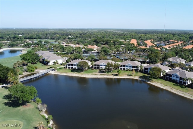 14561 Bellino Ter Unit 101, Bonita Springs, FL 34135 - bird's eye view with a residential view and a water view