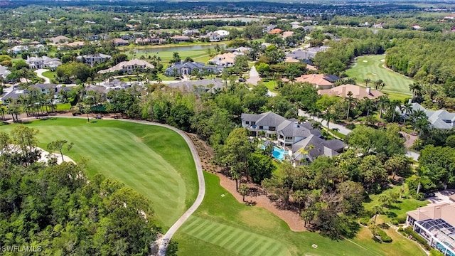 4300 Brynwood Dr, Naples, FL 34119 - bird's eye view with a water view, a residential view, and view of golf course
