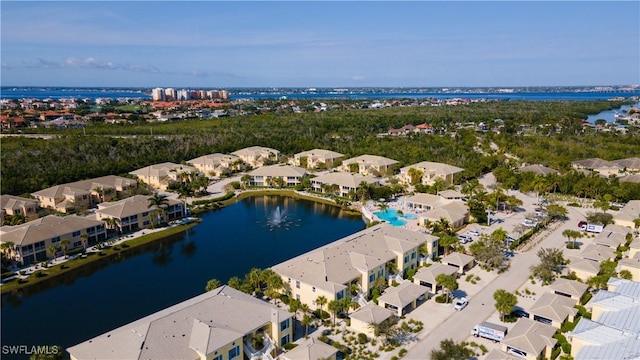 14512 Abaco Lakes Dr Unit 103, Fort Myers, FL 33908 - bird's eye view with a residential view and a water view