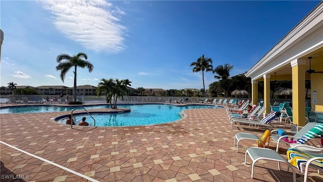 14512 Abaco Lakes Dr Unit 103, Fort Myers, FL 33908 - pool with a patio area and fence