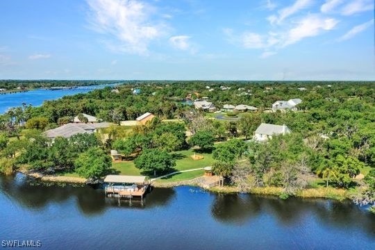 17150 Scout Camp Rd, Alva, FL 33920 - drone / aerial view with a water view