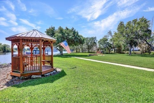 17150 Scout Camp Rd, Alva, FL 33920 - view of home's community with a lawn and a gazebo